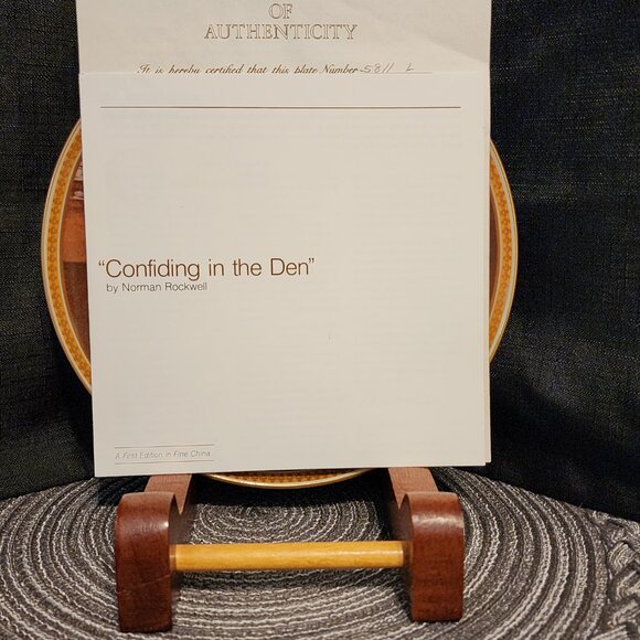 Confiding in the Den - Norman Rockwell Collectors' Plate VTG - Picture 4 of 7